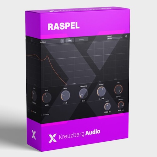 Kreuzberg Audio「RASPEL」6種類のフィルターとサチュレーション・Wavefolderを融合！レゾナンスを保ちながら歪ませる無料エフェクト｜DTMプラグインセール
