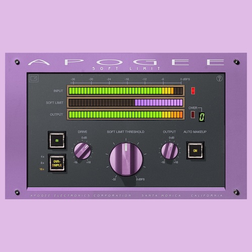 Apogee「Soft Limit」ピークを自然に丸めながらクリッピングを防ぎ、ドラム・ボーカル・ステレオミックスに使えるリミッタープラグイン｜DTMプラグインセール