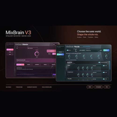 Kensuke Okumura「MixBrain V3 FREE」ミックスの意図を言葉で伝えて処理に反映！QuickMix・Transform・ローカルLLMを使える無料AIミックスプラグイン｜DTMプラグインセール