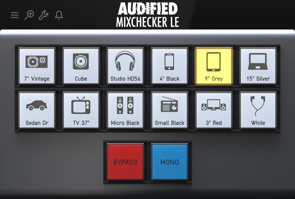 Audified「MixChecker LE」12種類の再生環境をDAW内でシミュレーション！ミックスがスマホやスピーカーでも崩れないか確認できるモニタリングツール｜DTMプラグインセール