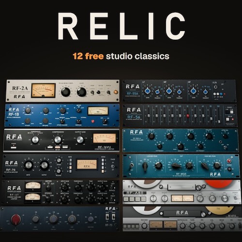 RiverFlux Audio「Relic」5コンプ・5EQ・2テープマシンを収録！12種類のクラシックスタジオ機材を再現したエフェクトコレクション｜DTMプラグインセール