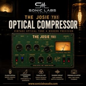 Sonic Labs Audio「The Josie TD3」ヴィンテージ・オプティカルコンプの滑らかな動きと現代的なコントロールを融合したコンプレッサー｜DTMプラグインセール