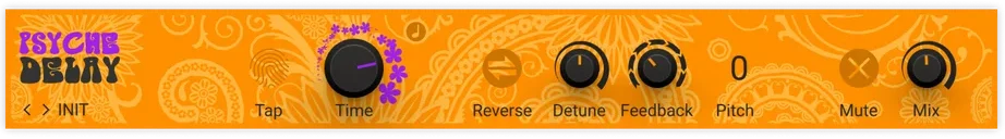 Native Instruments「Psyche Delay」60年代の逆回転テープを思わせるリバース効果とステレオディレイで幻想的な空間を作るプラグイン｜DTMプラグインセール