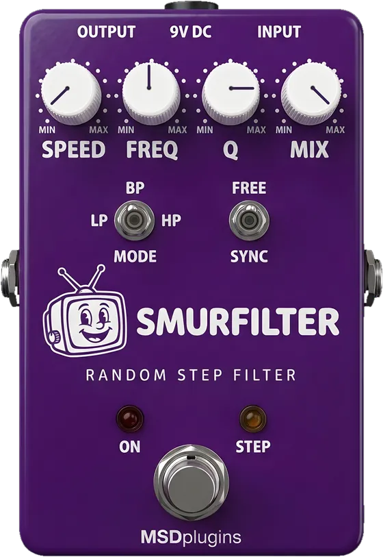 MSDplugins「Smurfilter」ランダムな周波数ジャンプでリズミカルな動きを作る無料ステップフィルタープラグイン｜DTMプラグインセール
