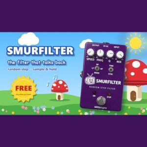 MSDplugins「Smurfilter」ランダムな周波数ジャンプでリズミカルな動きを作る無料ステップフィルタープラグイン｜DTMプラグインセール