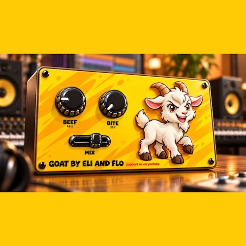 Eli & Flo「GOAT」BEEF・BITE・MIXの3コントロールでドラムやベースを太くする無料Fattener＆サチュレーションプラグイン｜DTMプラグインセール