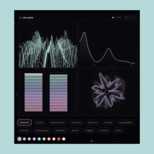 adieu「Ghost」音に反応する33種類のビジュアルと11種類のメーターを搭載した無料オーディオビジュアライザー｜DTMプラグインセール