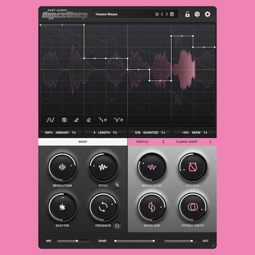 Baby Audio「HyperWarp」ビートを刻み、止め、逆再生！7種類のプロファイルを搭載し、グラニュラー処理でリズミカルな時間変化を作るエフェクト｜DTMプラグインセール