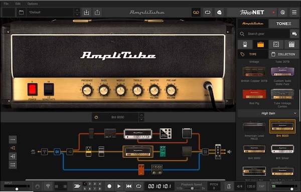 IK Multimedia「AmpliTube 5 SE」80種類のアンプ・キャビネット・エフェクトを組み合わせてギター＆ベースの音作りができるアンプシミュレーター｜DTMプラグインセール