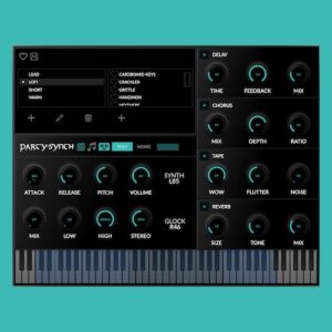 Party Bag Plugins「Party-Synth」Junoサンプルとグロッケンを組み合わせた無料シンセプラグイン｜DTMプラグインセール