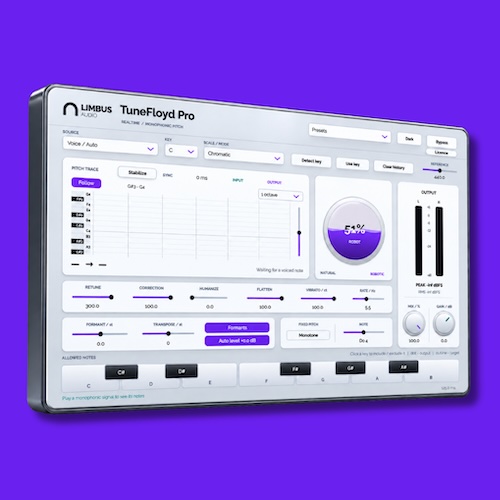 Limbus Audio「TuneFloyd Pro」キー・スケールを指定してボーカルやモノフォニック楽器の音程を整えられるピッチ補正プラグイン｜DTMプラグインセール