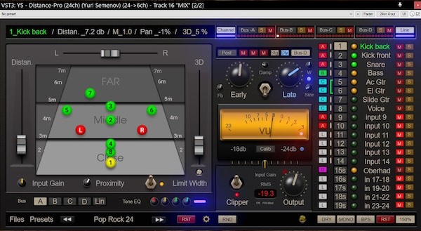 YS「Distance-Pro (24ch)」楽器をX–Yで配置し、左右だけでなく前後の距離まで設計できるステレオフィールド構築プラグイン|DTMプラグインセール