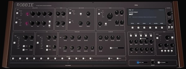 MEY Audio Engineering「Robbie」613プリセット収録！2オシレーター＋サブ・16ボイス・4パート対応の無料バーチャルアナログシンセ｜DTMプラグインセール