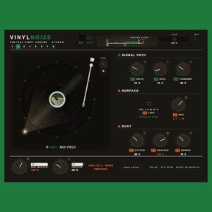 Noizefield「VinylNoize」実際のレコード再生を再現する無料プラグイン！ノイズや摩耗、ワウ・フラッターからスクラッチ操作まで対応｜DTMプラグインセール