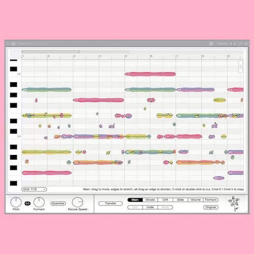 Your Smile is Art「bubblegum」Melodyneのようにボーカルやメロディをノート単位で編集！音程・長さ・ビブラート・フォルマントまで調整できる無料ピッチエディター｜DTMプラグインセール