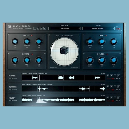 Synth Palace「SYNTH SHAPER」243種類の実機シンセサウンドを収録！3レイヤーのランダム生成で新しいフレーズを作れる無料音源｜DTMプラグインセール