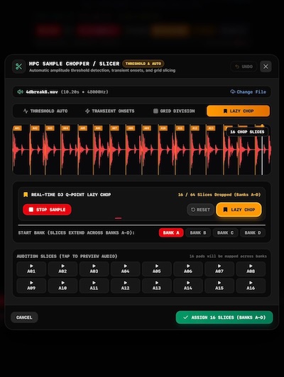 Sounds For Samplers「MPC Program Creator」iPad・Android・PCでサンプルをチョップしてAkai MPC用プログラムを作成できるツール｜DTMプラグインセール