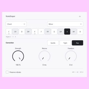 alexeyPetrushin「NoteShaper」音程を自然に整える補正からケロケロボイスまで対応！コード・スケール・MIDIで補正先を指定できる無料ピッチ補正プラグイン｜DTMプラグインセール