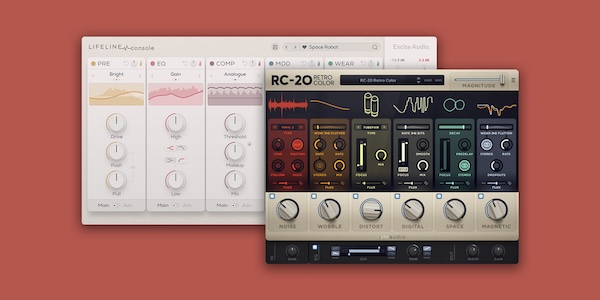 XLN Audio & Excite Audio「RC-20 & Lifeline Console Bundle」アナログの温かみやLo-Fiサウンドを作り出す2種類のエフェクトプラグインを収録|DTMプラグインセール