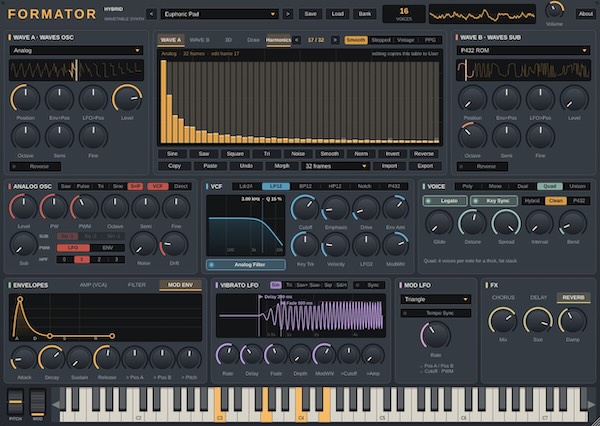 HEAVEN42「Formator」旧ソ連のヴィンテージシンセを再現し、太いベースや広がりのあるパッドから現代的なEDMサウンドまで作れる無料シンセサイザー|DTMプラグインセール