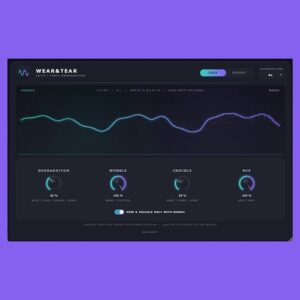 Rouven “Kajuby” Dahlen「Wear&Tear」テープの揺らぎやレコードノイズ、ビットクラッシュによる音質劣化を再現できる無料Lo-Fiエフェクトプラグイン｜DTMプラグインセール