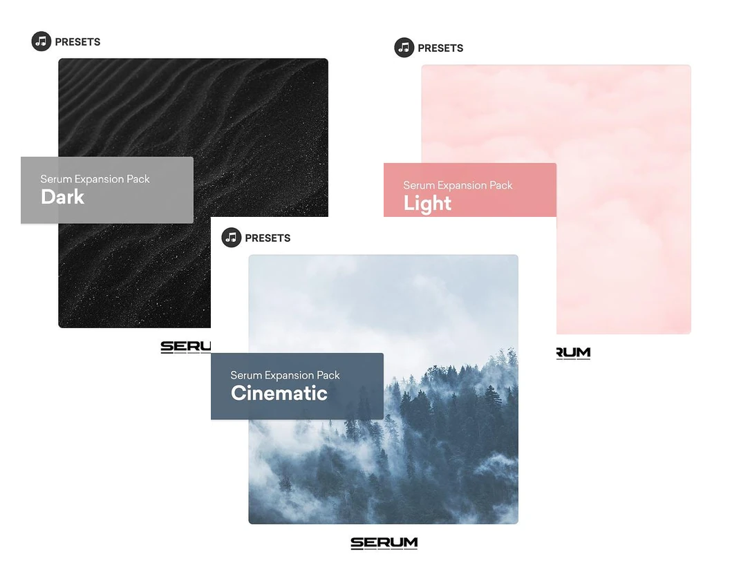 Plugin Boutique「Cinematic Soundscapes Serum Presets Bundle」192種類のプリセットを収録！ダーク・アンビエント・シネマティックサウンドを制作できるSerumプリセット集｜DTMプラグインセール