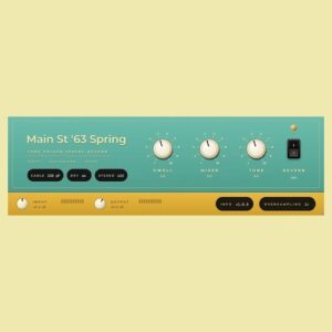 Main St Audio Labs「Main St '63 Spring」1963年の真空管スプリングリバーブを再現！サーフロックやヴィンテージギターに独特の響きを加える無料プラグイン｜DTMプラグインセール