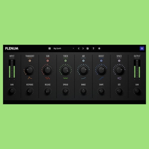 Venomode「Plenum」6種類のエフェクトでドラムのパンチ・低音の厚み・ステレオの広がりを調整するサウンドエンハンサープラグイン｜DTMプラグインセール