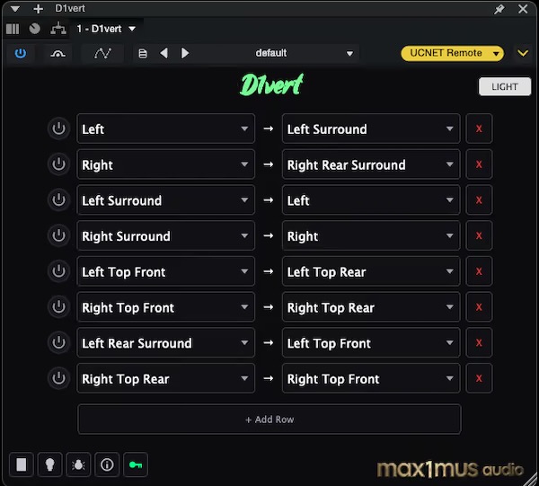 max1mus audio「D1vert」最大16チャンネルのサラウンド音声を自由に再ルーティング!スピーカーの出力先変更やチャンネル入れ替えに対応する無料プラグイン|DTMプラグインセール