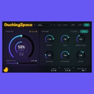 Sonic Skunk「DuckingSpace」サイドチェイン設定なしで原音の明瞭さとリバーブの広がりを両立する無料ダッキングリバーブプラグイン｜DTMプラグインセール