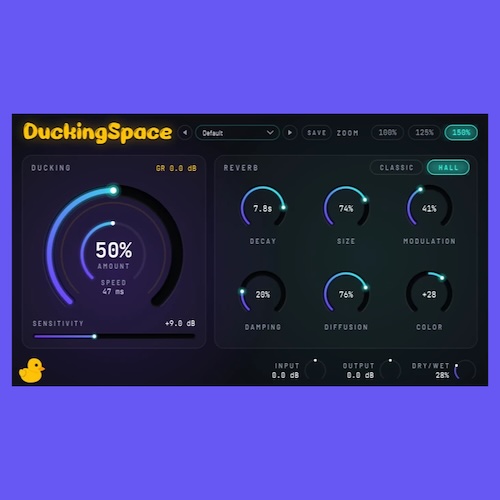 Sonic Skunk「DuckingSpace」サイドチェイン設定なしで原音の明瞭さとリバーブの広がりを両立する無料ダッキングリバーブプラグイン｜DTMプラグインセール