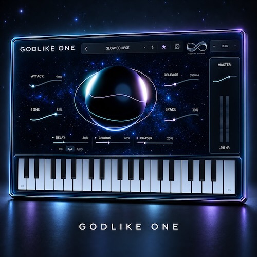 Godlike Loops「GODLIKE ONE」39種類の音色を収録した無料ソフト音源！Trap・Hip-Hop向けのKeys・Bells・Leads・Padsを搭載｜DTMプラグインセール