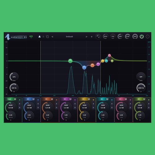 Aeons Light「Harmonic EQ」音程の変化に合わせてEQがリアルタイムに追従！8つのバンドで倍音を調整できる無料ハーモニックEQ｜DTMプラグインセール