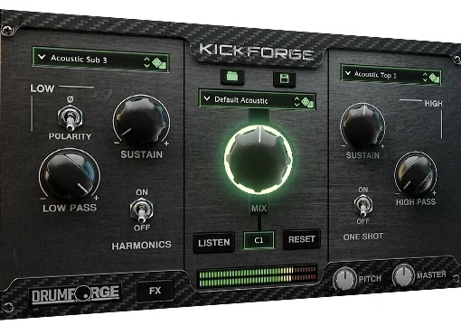 Drumforge「Kickforge」2,900種類以上のキックドラムを作成！EDM・ロック・メタルに対応するドラム音源プラグイン｜DTMプラグインセール