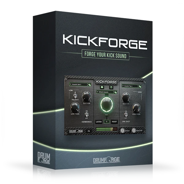 Drumforge「Kickforge」2,900種類以上のキックドラムを作成！EDM・ロック・メタルに対応するドラム音源プラグイン｜DTMプラグインセール