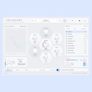 13X.AUDIO「Colony」6種類のエフェクトを1つのENERGYノブで操作！ドラム・ベース・シンセに歪み・広がり・動きを加える無料マルチエフェクトプラグイン｜DTMプラグインセール