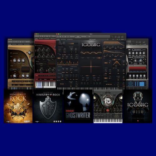 EastWest「Guitar Bundle + ICONIC FREE」4種類のロック・メタル向けギター系ライブラリと138GBのヴィンテージシンセ音源ICONICを収録した制作バンドル｜DTMプラグインセール