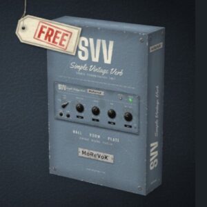 MoReVoX「SVV」無料ヴィンテージリバーブプラグイン！HALL・ROOM・PLATEの3種類の空間と5つのパラメーターで残響を調整｜DTMプラグインセール
