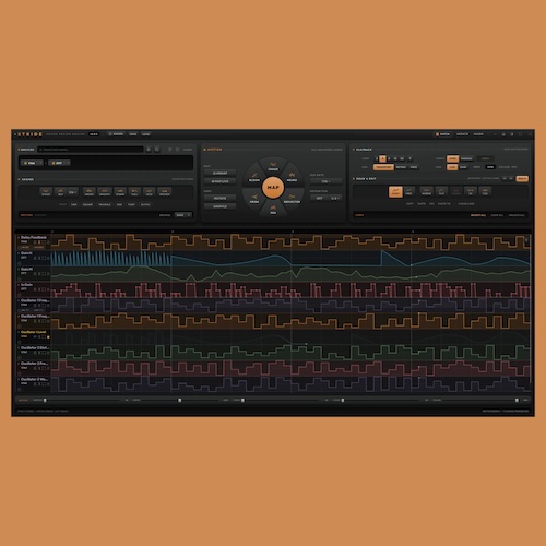 Stride「Stride Engine」ワンクリックで複雑なオートメーションを生成！VST・AU音源やエフェクトをまとめて動かすサウンドデザインプラグイン｜DTMプラグインセール