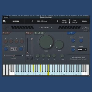 Venus Theory「auras:eria」ロボットのような合成音声とシンセ波形を融合！幻想的なクワイアやパッドを制作できる無料Decent Sampler音源｜DTMプラグインセール