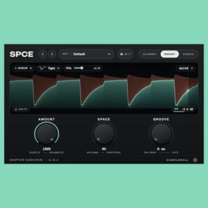Sample Roll「spce」キックとベースの周波数の重なりを自動分析！必要な帯域だけをダッキングして低音の迫力を維持するサイドチェインプラグイン｜DTMプラグインセール