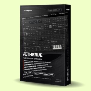 Morphor「Aetheriae」最大8つの音源ソースを重ねて複雑な音色を作成！グラニュラー・FM・物理モデリングを搭載したハイブリッドシンセサイザー｜DTMプラグインセール