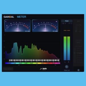 BARI Audio「GAINBAL Meter」VUメーター・スペクトラムアナライザー・Peak / RMS / LUFS計測を搭載！ミックスの音量と周波数バランスを確認できる無料プラグイン｜DTMプラグインセール