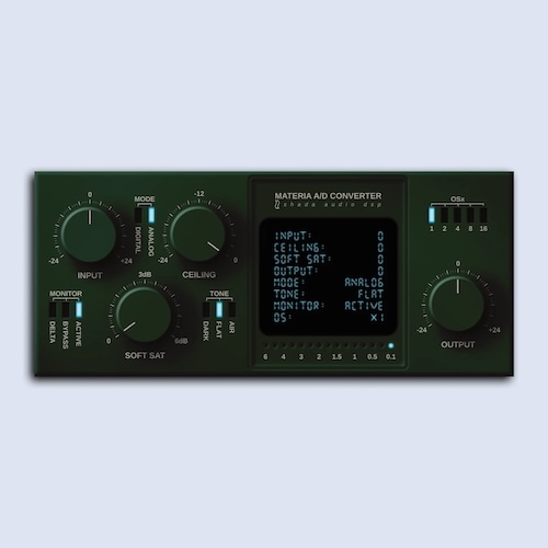 Shada Audio DSP「MATERIA CLIP」アナログA/Dコンバーターの音響特性を再現するニューラルエンジン搭載クリッパー！サチュレーションからマスタリングまで対応｜DTMプラグインセール