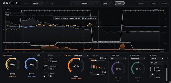 zanovwest「Anneal」自動EQとスペクトル・サチュレーターを搭載!埋もれた音を引き出し、周波数バランスと倍音を調整するエフェクトプラグイン|DTMプラグインセール
