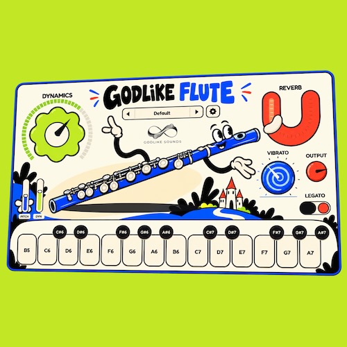 Godlike Loops「Godlike Flute」滑らかなレガートや自然なビブラートで表情豊かなメロディを制作できる無料フルート音源｜DTMプラグインセール