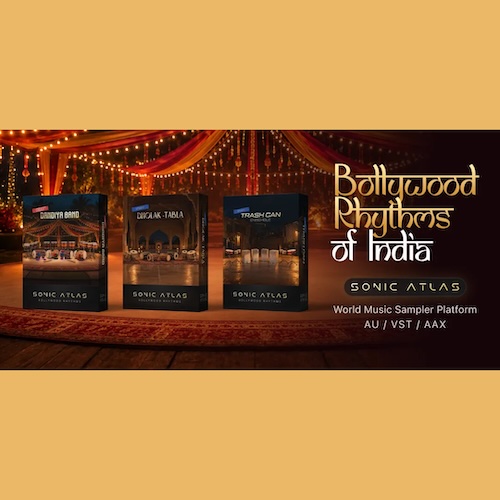 Pitch Innovations「Sonic Atlas: Bollywood Rhythms of India Bundle」18人の演奏者が奏でるインドの伝統打楽器や金属製パーカッションを収録した3種類の拡張音源｜DTMプラグインセール