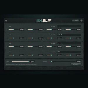 BruceJames「Slip」ドラムのキック・スネア・ハイハットの発音タイミングを個別に調整！MIDIを編集せずにグルーヴや人間らしい揺らぎを加えられる無料プラグイン｜DTMプラグインセール