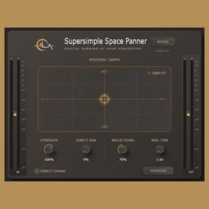 OwnLife Audio「Supersimple Space Panner」音の左右の定位と前後の奥行きを直感的に調整！初期反射音を使ってステレオ空間に立体感を加えるエフェクト｜DTMプラグインセール