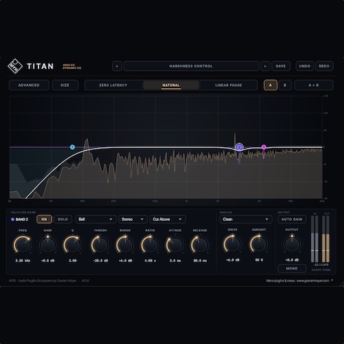MYR「TITAN EQ」24バンドすべてがダイナミックEQに対応！3種類のフェーズモードとアナログサチュレーションを搭載した無料イコライザープラグイン｜DTMプラグインセール